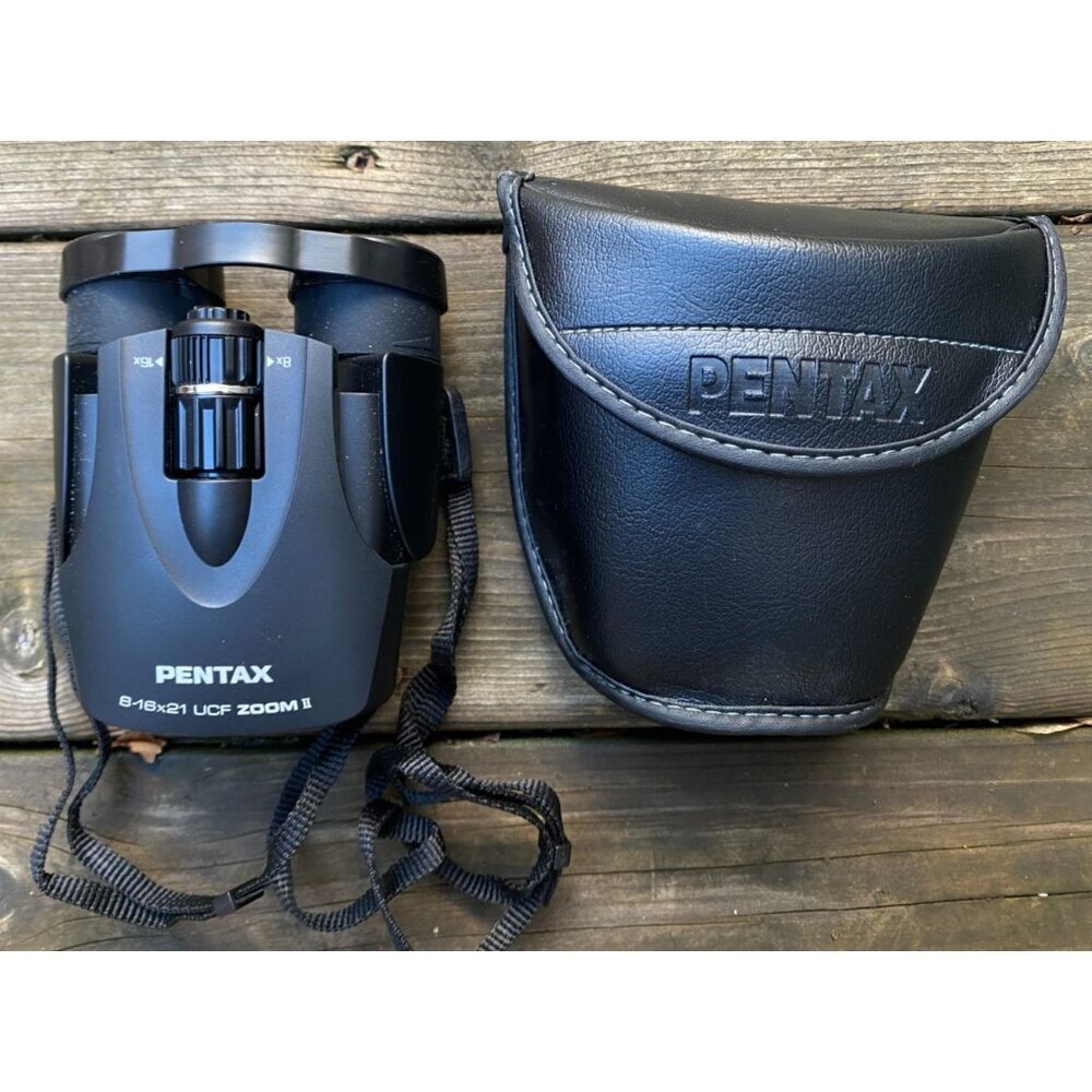 Pentax UCF Zoom II 8-16x21 Compact Multi-Coated Binoculars With OEM Carry Case
